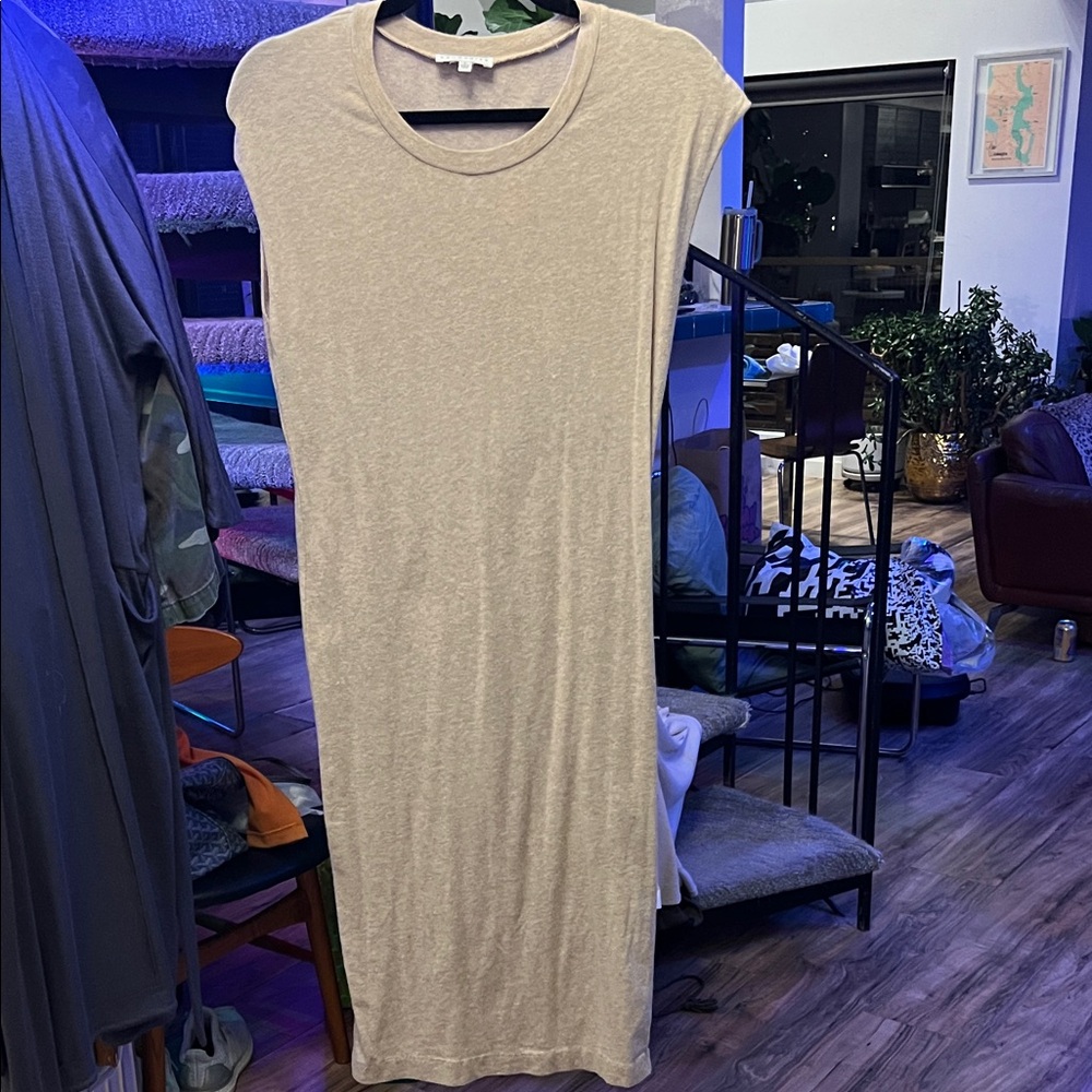 Aritzia Beige Midi Dress